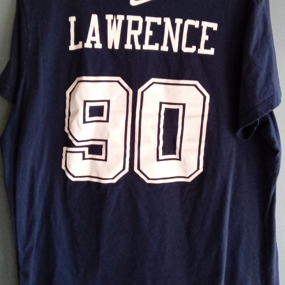 Nike Dallas Cowboys DeMarcus Lawrence 90 Navy Blue T-Shirt‎ Mens